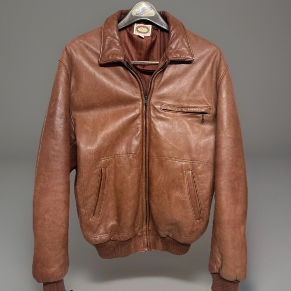 Banana Republic Brown Leather Bomber Jacket